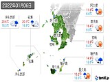 2022年01月06日の鹿児島県の実況天気