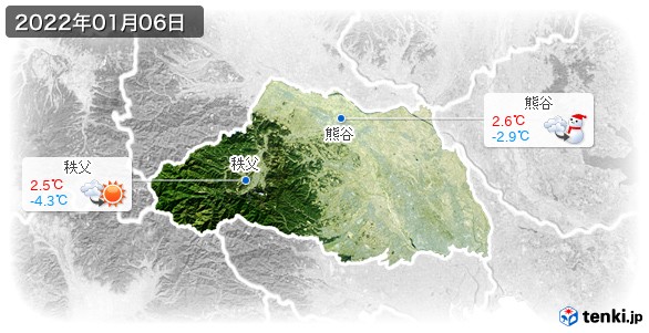 埼玉県(2022年01月06日の天気