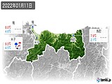 2022年01月11日の鳥取県の実況天気