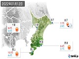 2022年01月12日の千葉県の実況天気