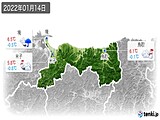 2022年01月14日の鳥取県の実況天気