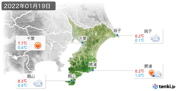 千葉県(2022年01月19日の天気