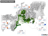 2022年01月25日の東海地方の実況天気