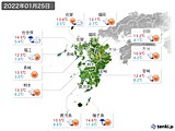 実況天気(2022年01月25日)