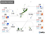 実況天気(2022年01月25日)