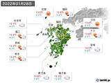 実況天気(2022年01月28日)