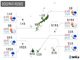 実況天気(2022年01月28日)