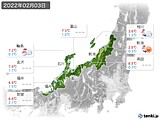 2022年02月03日の北陸地方の実況天気