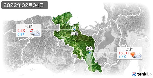 京都府(2022年02月04日の天気