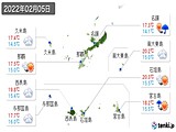 実況天気(2022年02月05日)