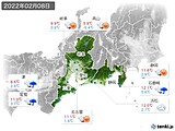 実況天気(2022年02月08日)