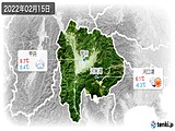 2022年02月15日の山梨県の実況天気