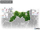 2022年02月16日の鳥取県の実況天気