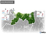 2022年02月20日の鳥取県の実況天気
