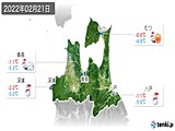 2022年02月21日の青森県の実況天気