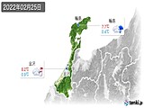 2022年02月25日の石川県の実況天気