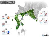 実況天気(2022年03月01日)