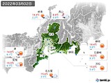 2022年03月02日の東海地方の実況天気