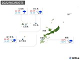 2022年03月07日の沖縄地方の実況天気