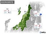 2022年03月07日の新潟県の実況天気