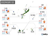 実況天気(2022年03月11日)