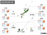 2022年03月15日の沖縄県の実況天気