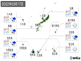 2022年03月17日の沖縄県の実況天気