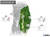 2022年03月18日の岩手県の実況天気