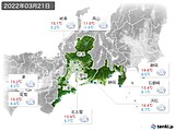 2022年03月21日の東海地方の実況天気