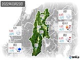 2022年03月23日の長野県の実況天気