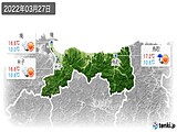 2022年03月27日の鳥取県の実況天気