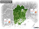 2022年03月27日の岡山県の実況天気