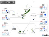 2022年03月27日の沖縄県の実況天気