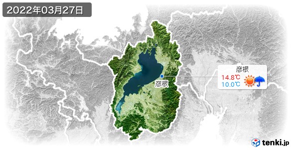 滋賀県(2022年03月27日の天気