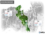 2022年03月28日の京都府の実況天気