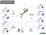 2022年03月28日の沖縄県の実況天気