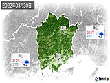 2022年03月30日の岡山県の実況天気