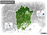 2022年03月31日の岡山県の実況天気