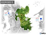 2022年03月31日の大分県の実況天気