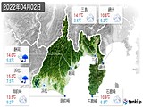 2022年04月02日の静岡県の実況天気