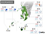 2022年04月02日の鹿児島県の実況天気