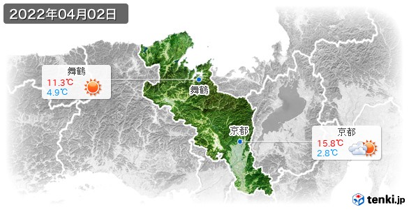 京都府(2022年04月02日の天気