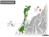 2022年04月03日の石川県の実況天気