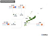 2022年04月04日の沖縄地方の実況天気