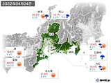 2022年04月04日の東海地方の実況天気