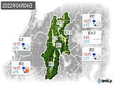 2022年04月04日の長野県の実況天気