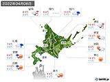 2022年04月06日の北海道地方の実況天気