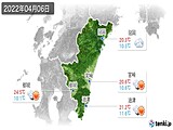 2022年04月06日の宮崎県の実況天気
