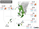2022年04月06日の鹿児島県の実況天気