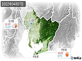 2022年04月07日の愛知県の実況天気